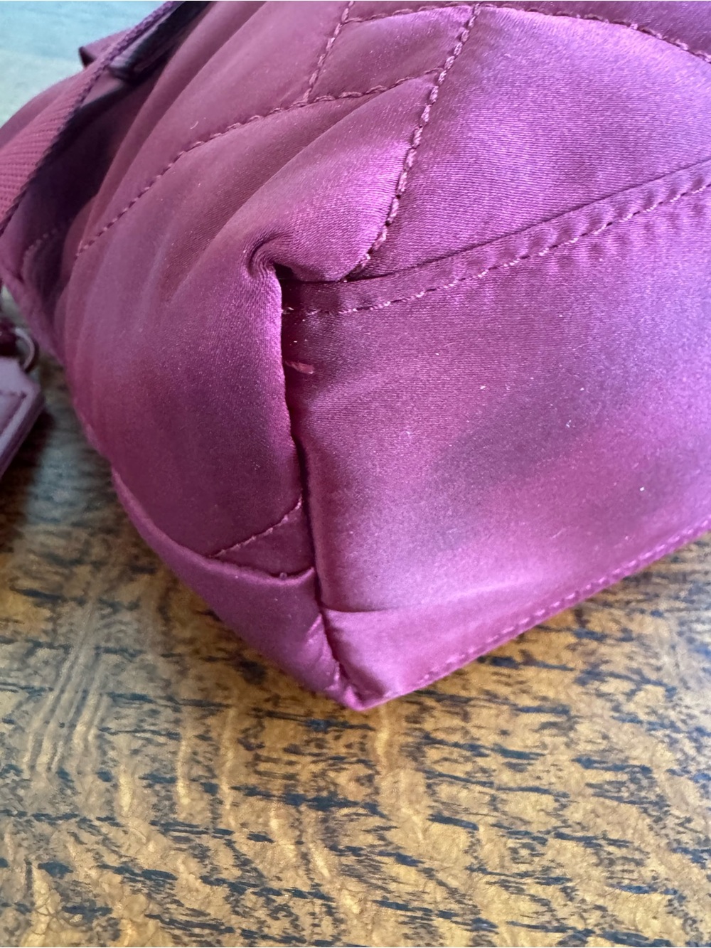 Kurt Geiger Quilted XS Crossbody Bag in Deep Berry - Picture 7 of 11